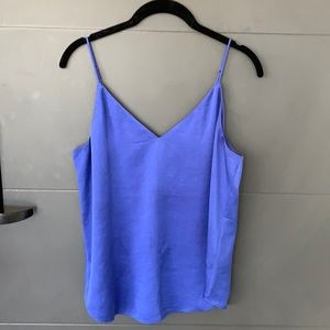 Blue silky camisole